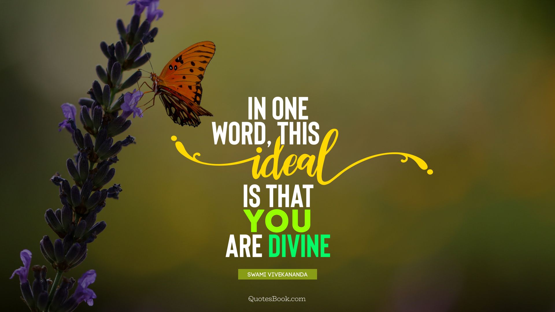 In one word, this ideal is that you are divine. - Quote by Swami Vivekananda