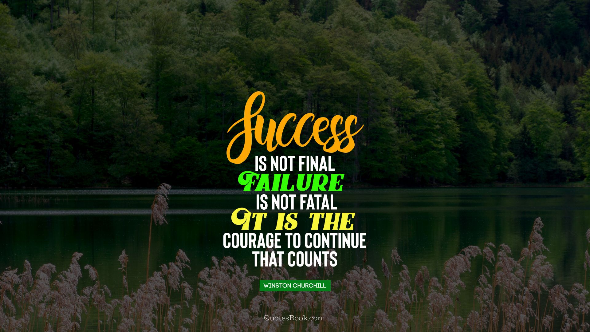 Success is not final, failure is not fatal it is the courage to continue that counts. - Quote by Winston Churchile