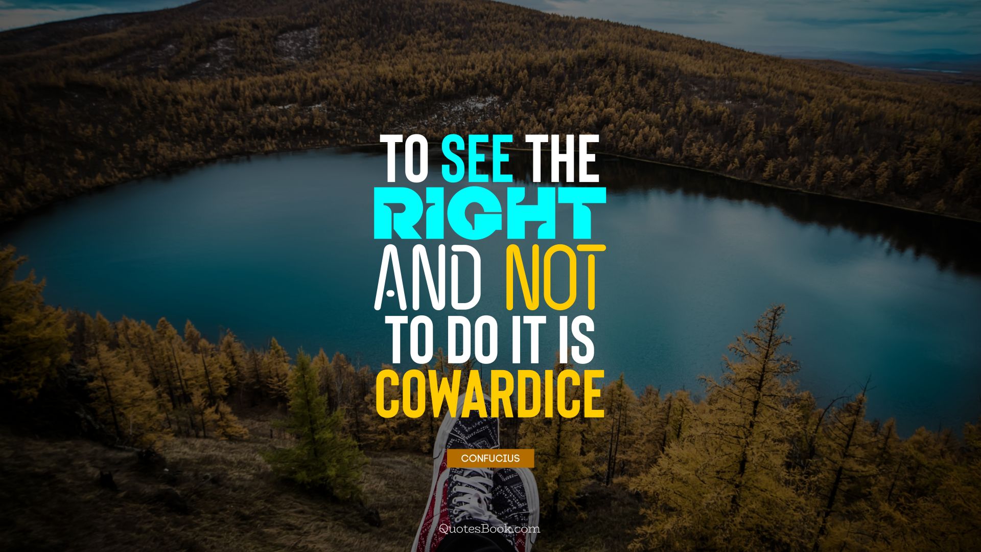 To see the right and not to do it is cowardice. - Quote by Confucius