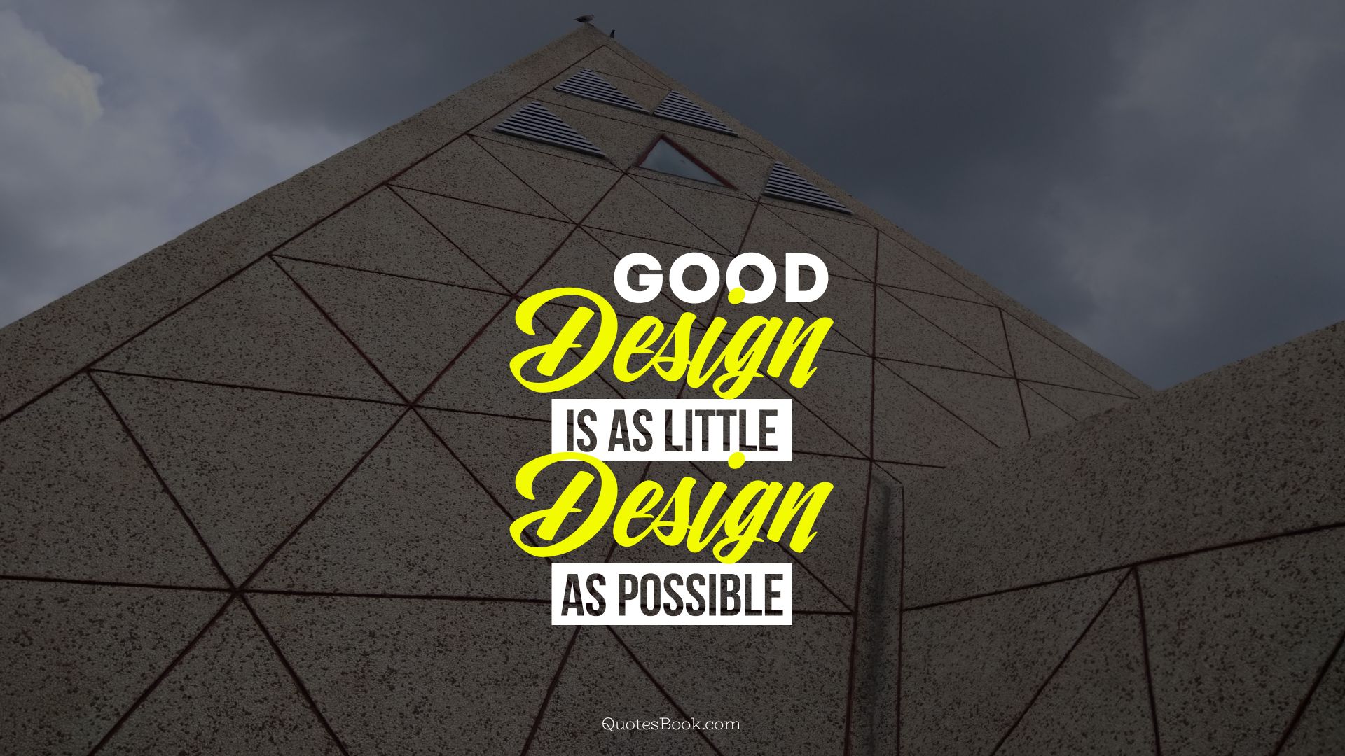 Good design is as little design as possible