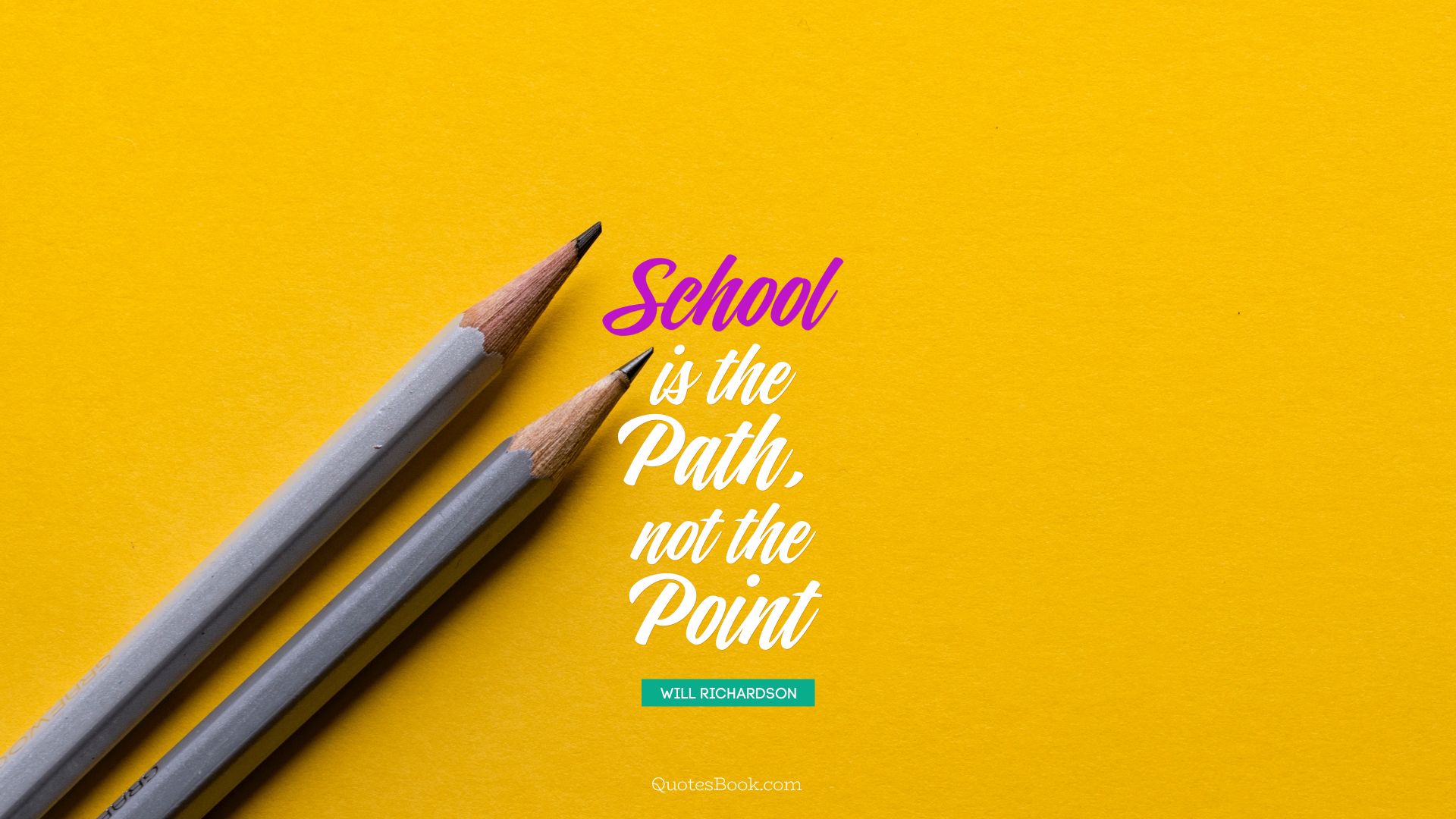 School is the path, not the point. - Quote by Will Richardson