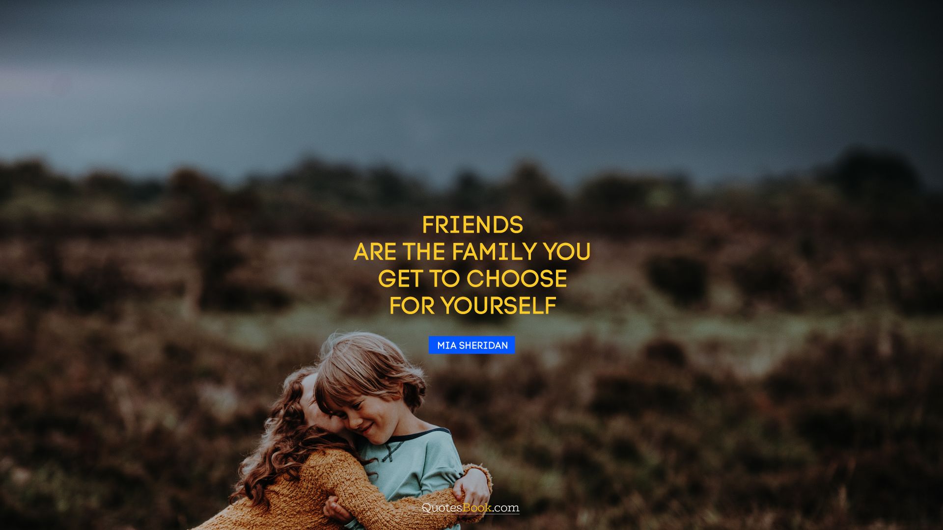 Friends are the family you get to choose for yourself. - Quote by Mia Sheridan