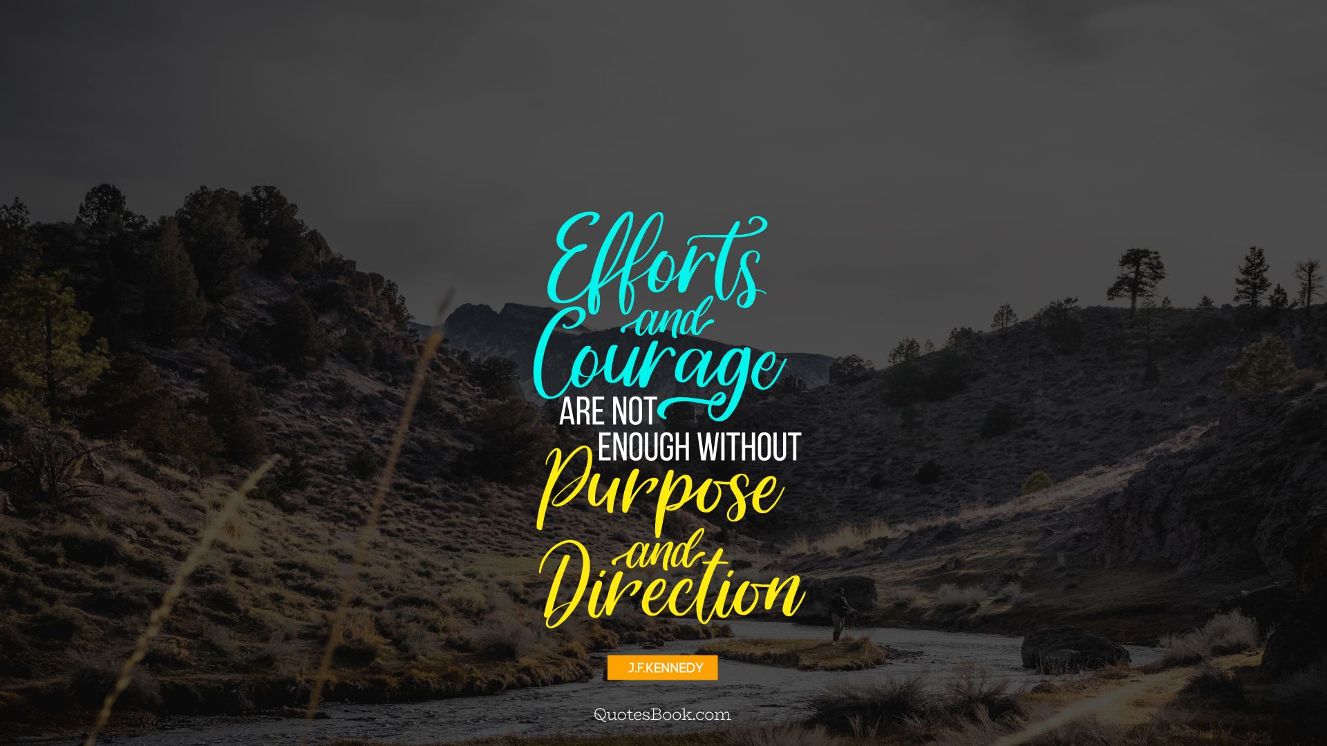 Еfforts and courage are not enough without purpose and direction. - Quote by John F. Kennedy