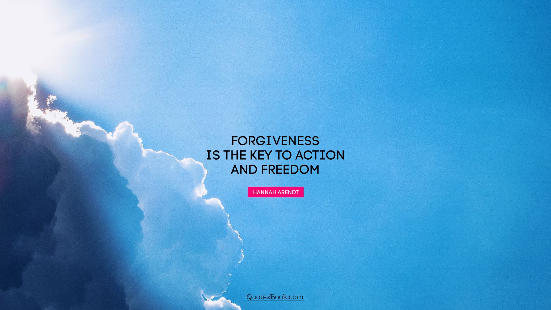 Forgiveness is the key to action and freedom. - Quote by Hannah Arendt