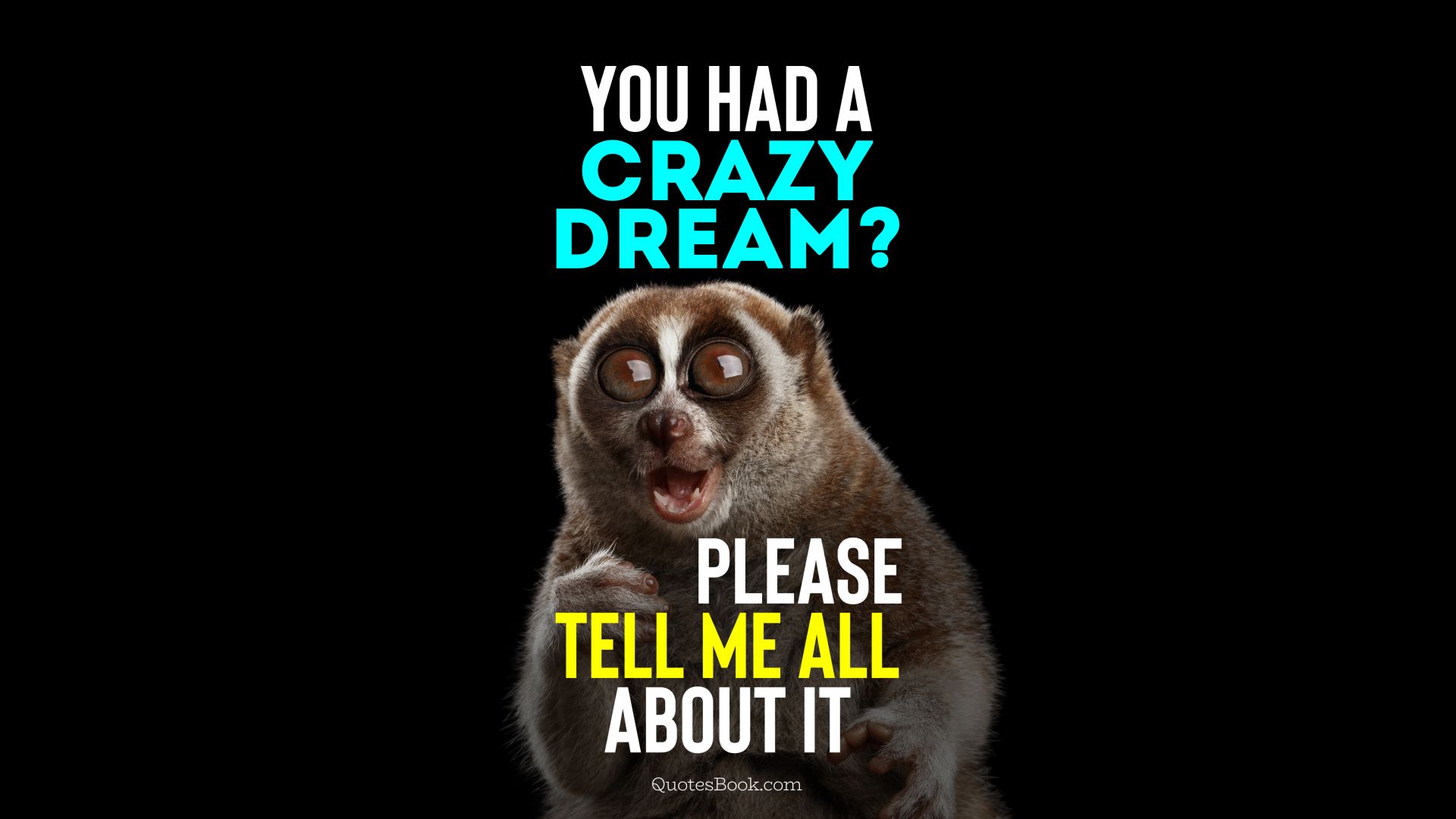 You had a crazy dream? Please tell me all about it