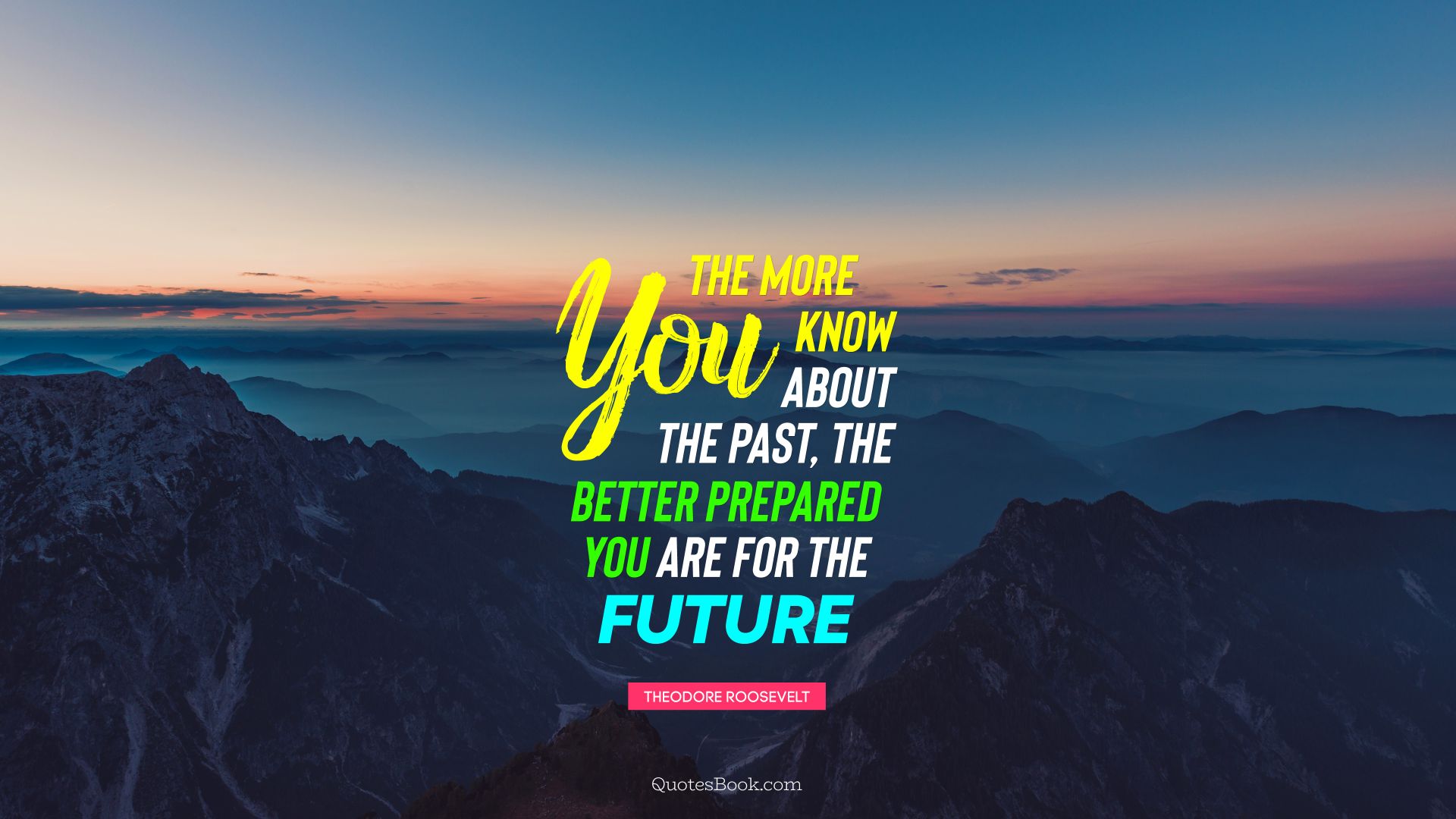 The more you know about the past, the better prepared you are for the future. - Quote by Theodore Roosevelt