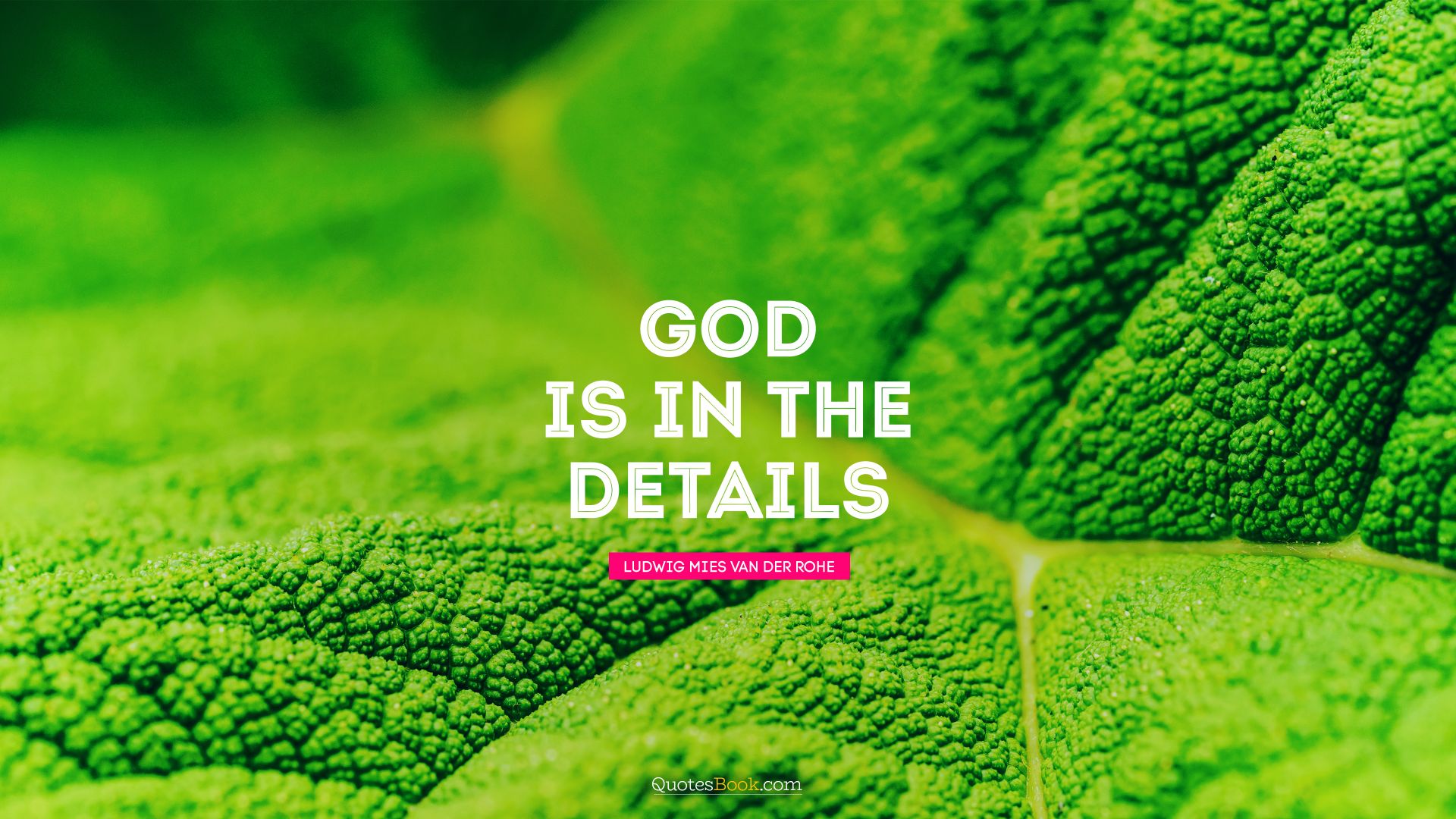 God is in the details. - Quote by Ludwig Mies van der Rohe