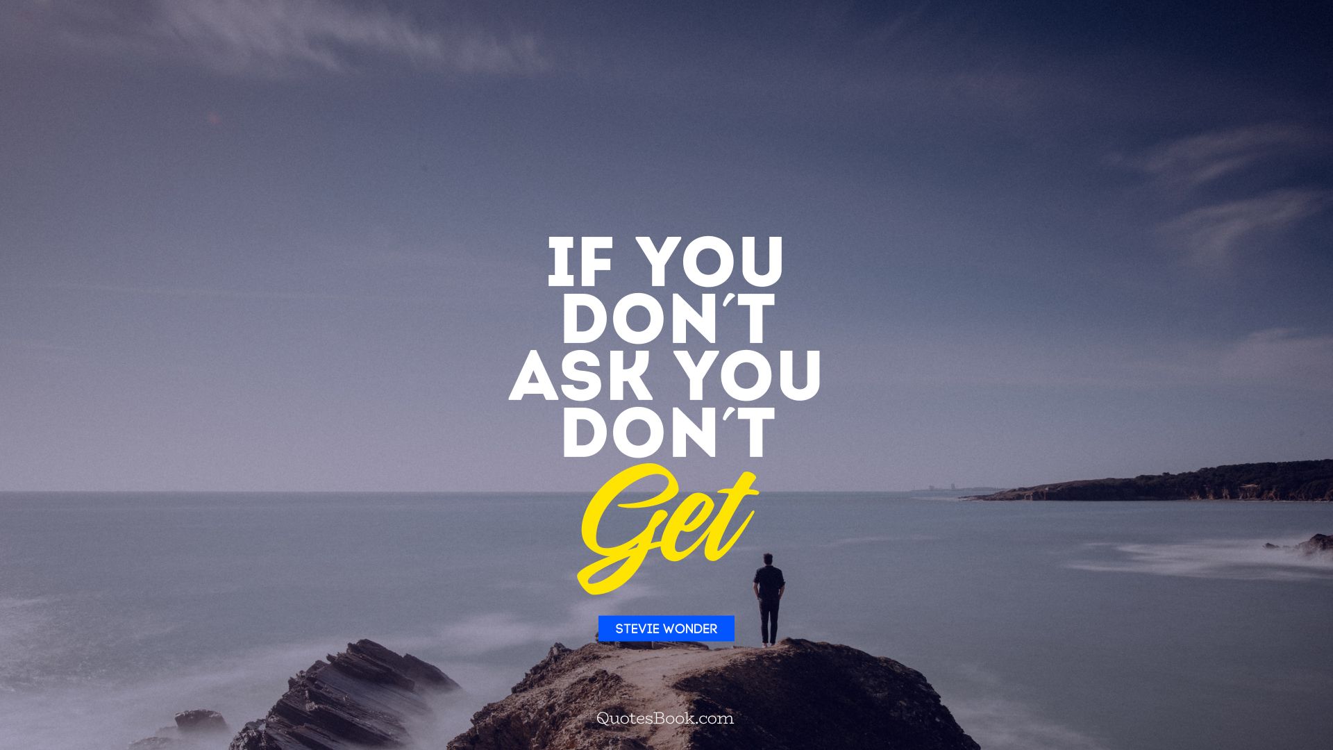 If you don't ask you don't Get. - Quote by Stevie Wonder