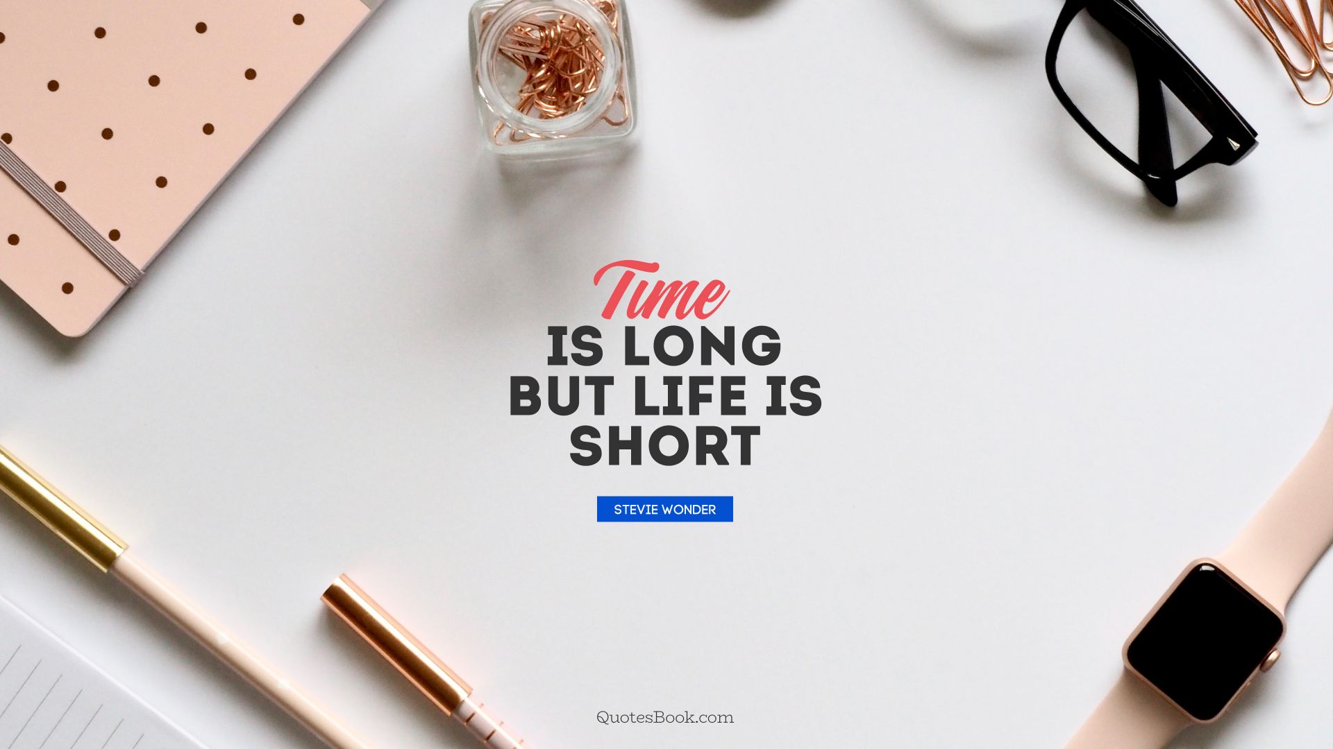 Time is long but life is short. - Quote by Stevie Wonder