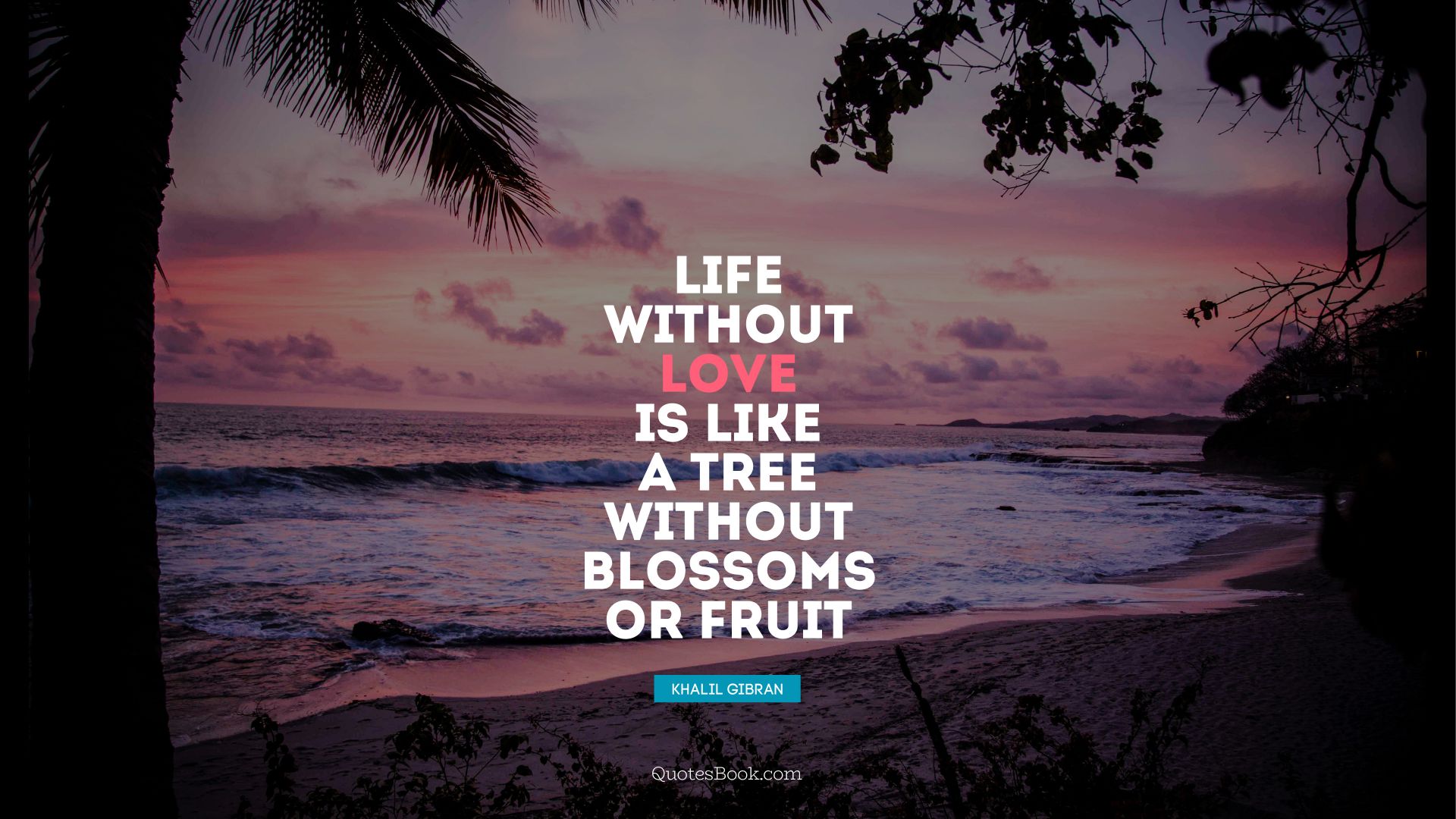 Life without love is like a tree without blossoms or fruit
