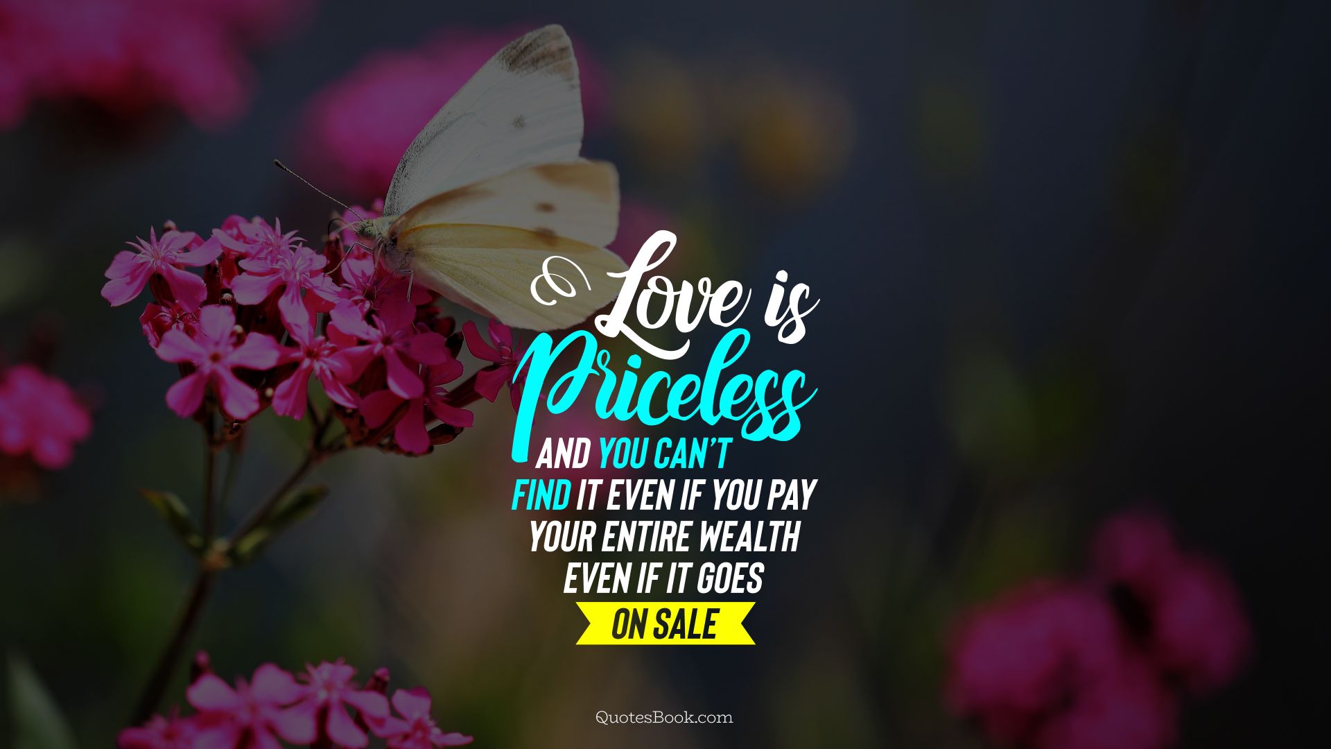 Love is priceless and you can’t find it even if you pay your entire wealth even if it goes on sale
