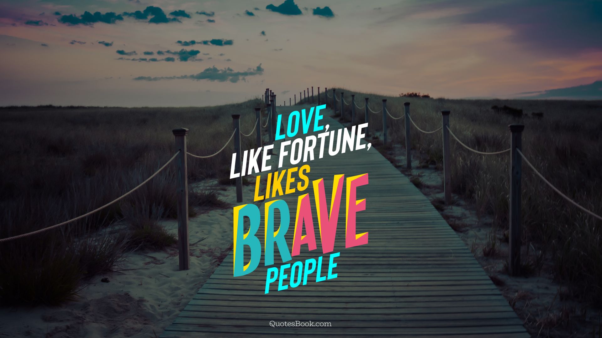 Love, like fortune, likes brave people. - Quote by QuotesBook