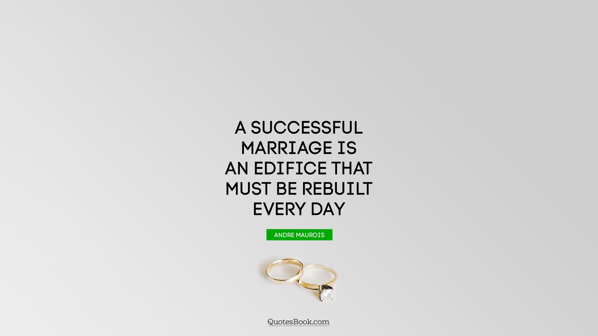A successful marriage is an edifice that must be rebuilt every day. - Quote by Andre Maurois