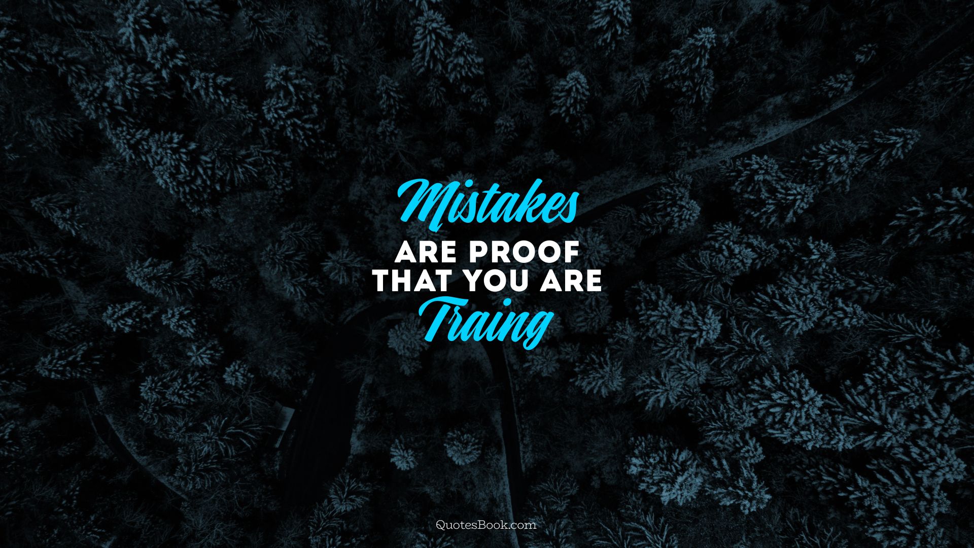Mistakes are proof that you are traing
