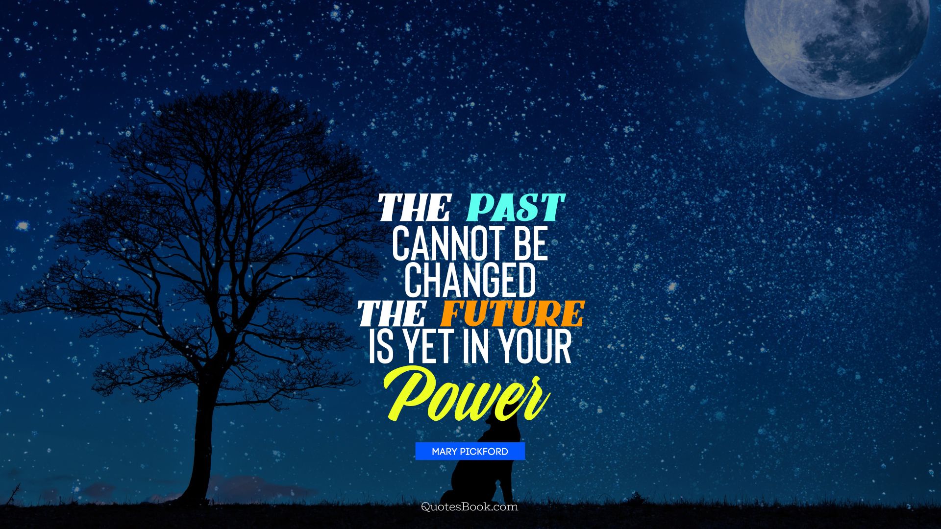 The past cannot be changed, the future is yet  in your power. - Quote by Mary Pickford