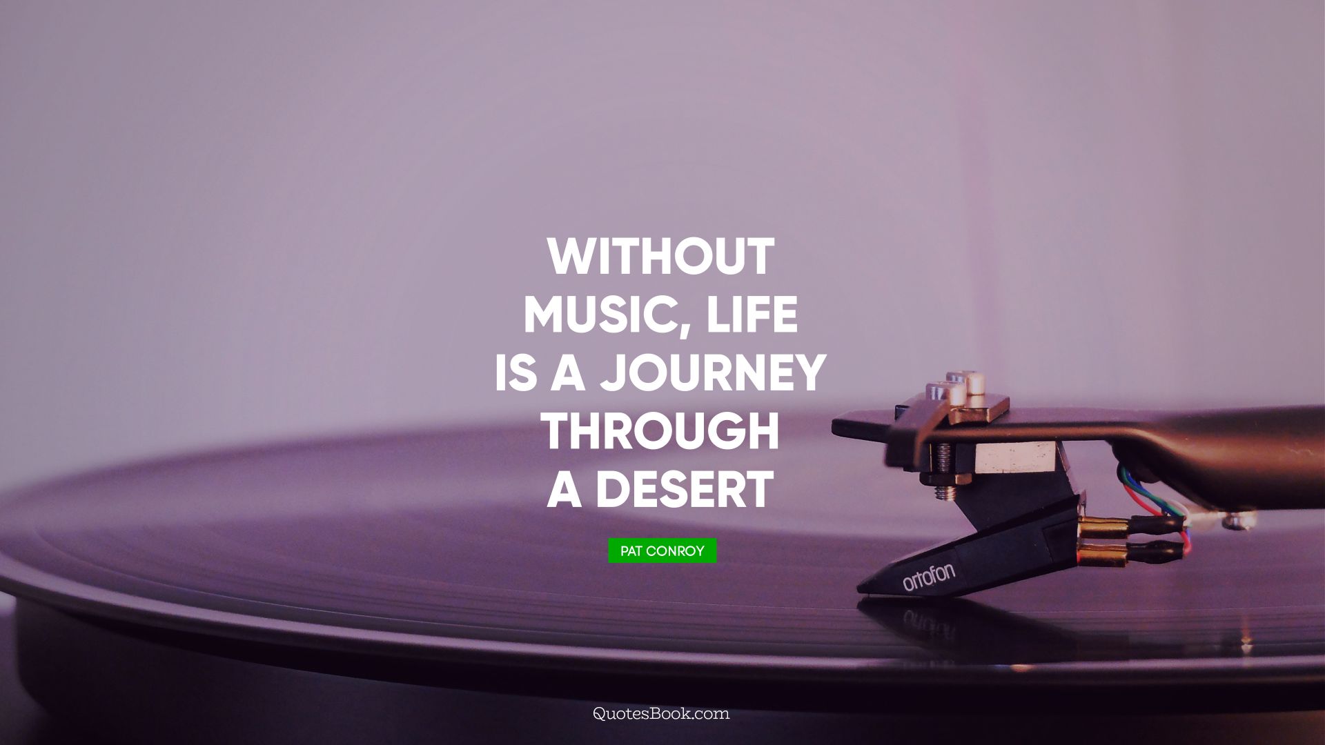Without music, life is a journey through a desert. - Quote by Pat Conroy