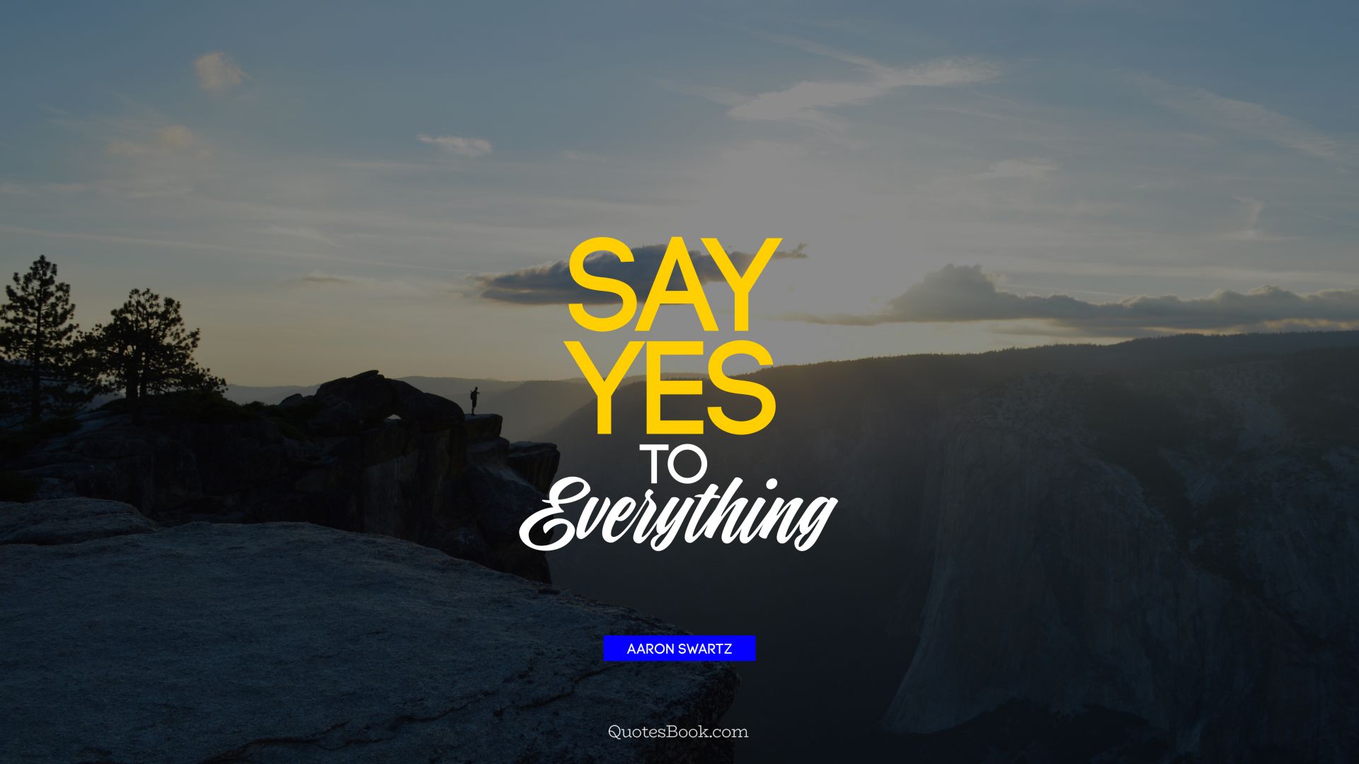 Say yes to everything. - Quote by Aaron Swartz