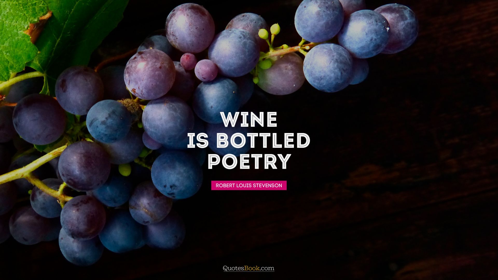 Wine is bottled poetry. - Quote by Robert Louis Stevenson