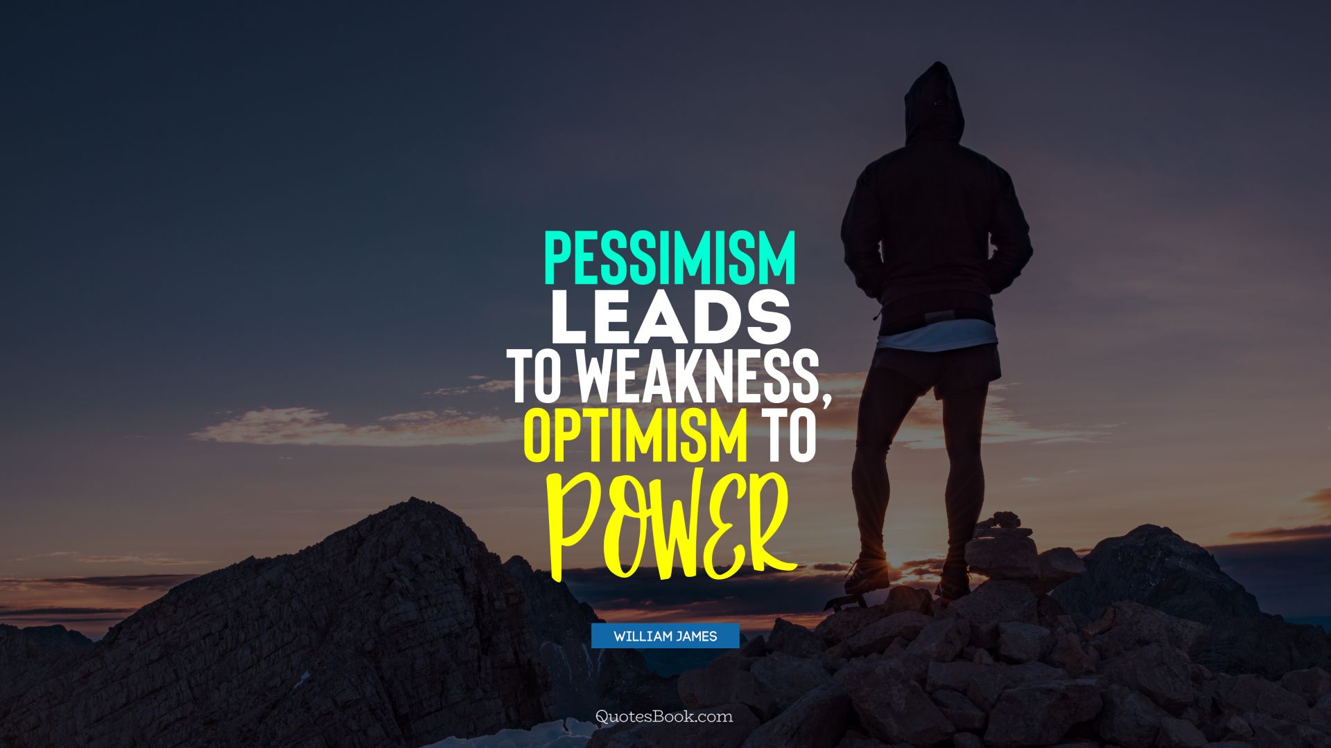 Pessimism leads to weakness, optimism to power. - Quote by William James