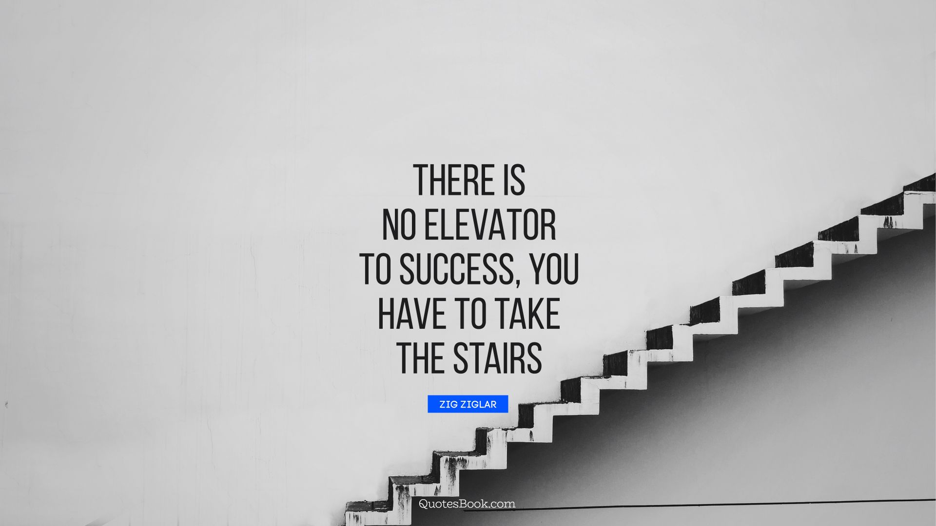 There is no elevator to success, you have to take the stairs. - Quote by Zig Ziglar