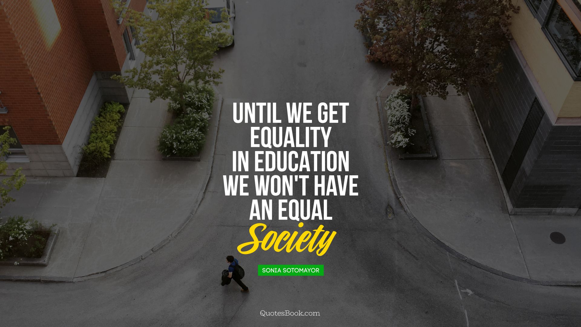 Until we get equality in education, 
we won't have an equal society.. - Quote by Sonia Sotomayor