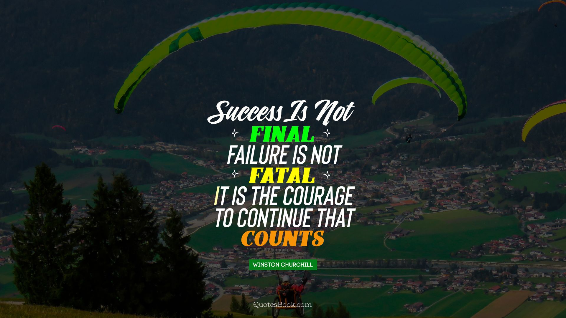 Success is not final, failure is not fatal it is the courage to continue that counts. - Quote by Winston Churchile