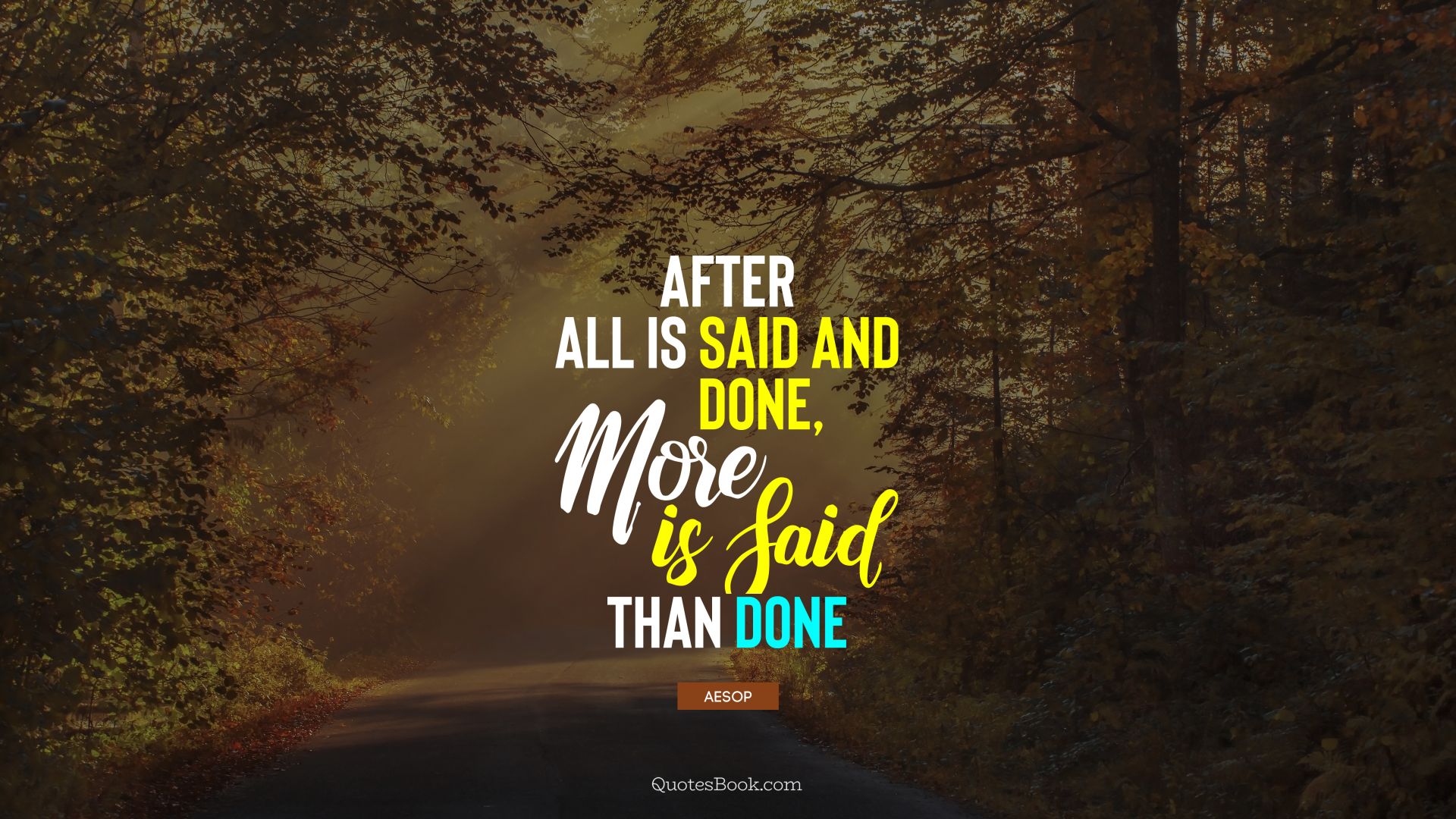 After all is said and done, more is said than done. - Quote by Aesop