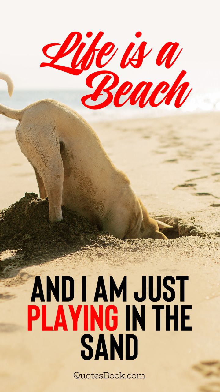 Life is a beach and I am just playing in the sand