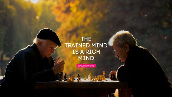 Millionaire Quote - The trained mind is a rich mind. Robert Kiyosaki