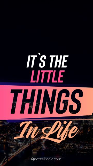 Happiness Quote - It's the little things in life. Unknown Authors