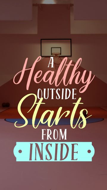 Health Quote - A healthy outside starts from inside. Unknown Authors