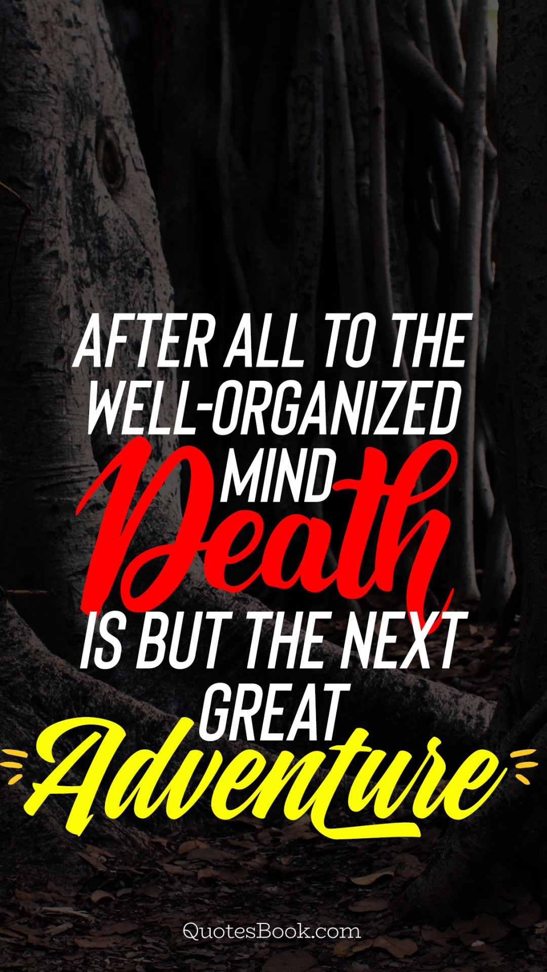 After All to the well-organized mind DEATH is but the Next GREAT ADVEN –  Decal Drama