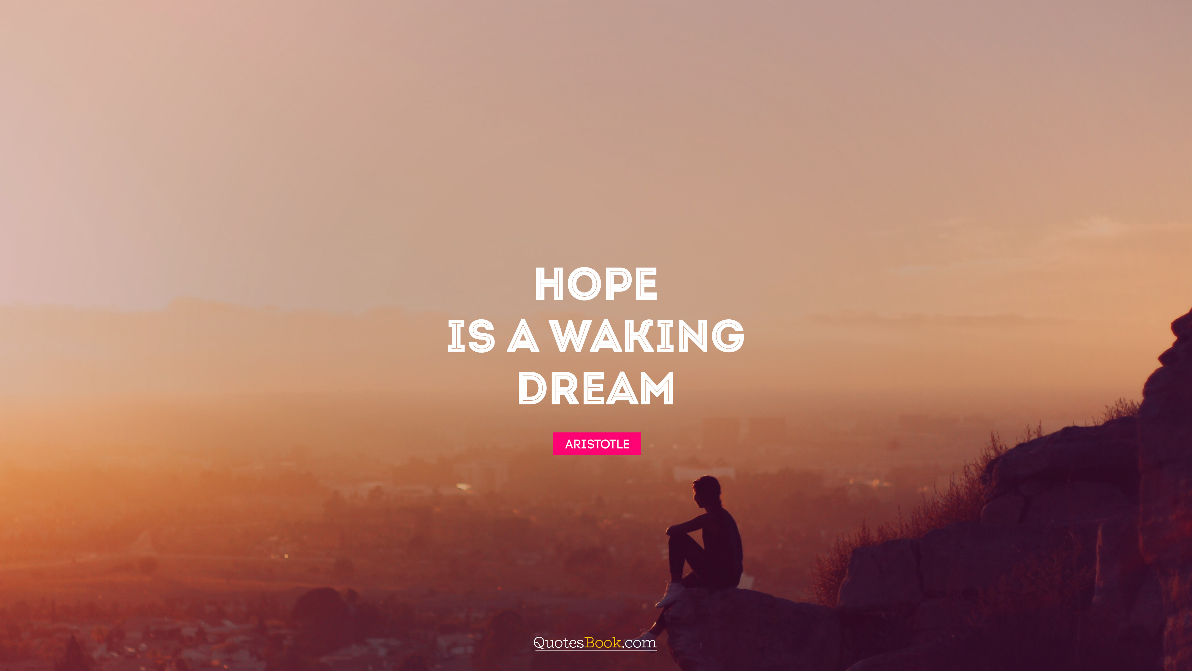 Hope is a waking dream. Quote by Aristotle QuotesBook