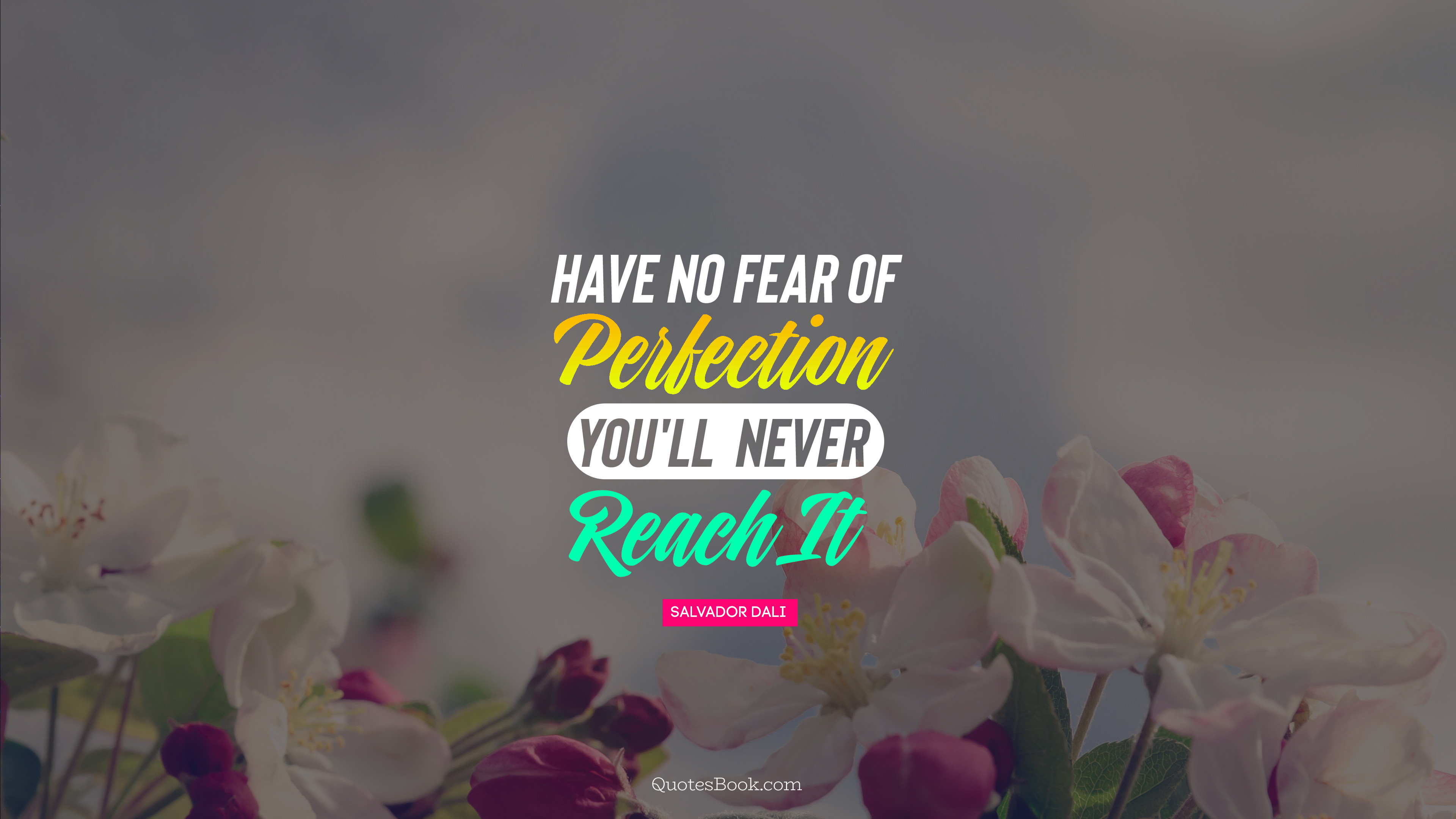 Have no fear of perfection you'll never reach it. - Quote by Salvador ...