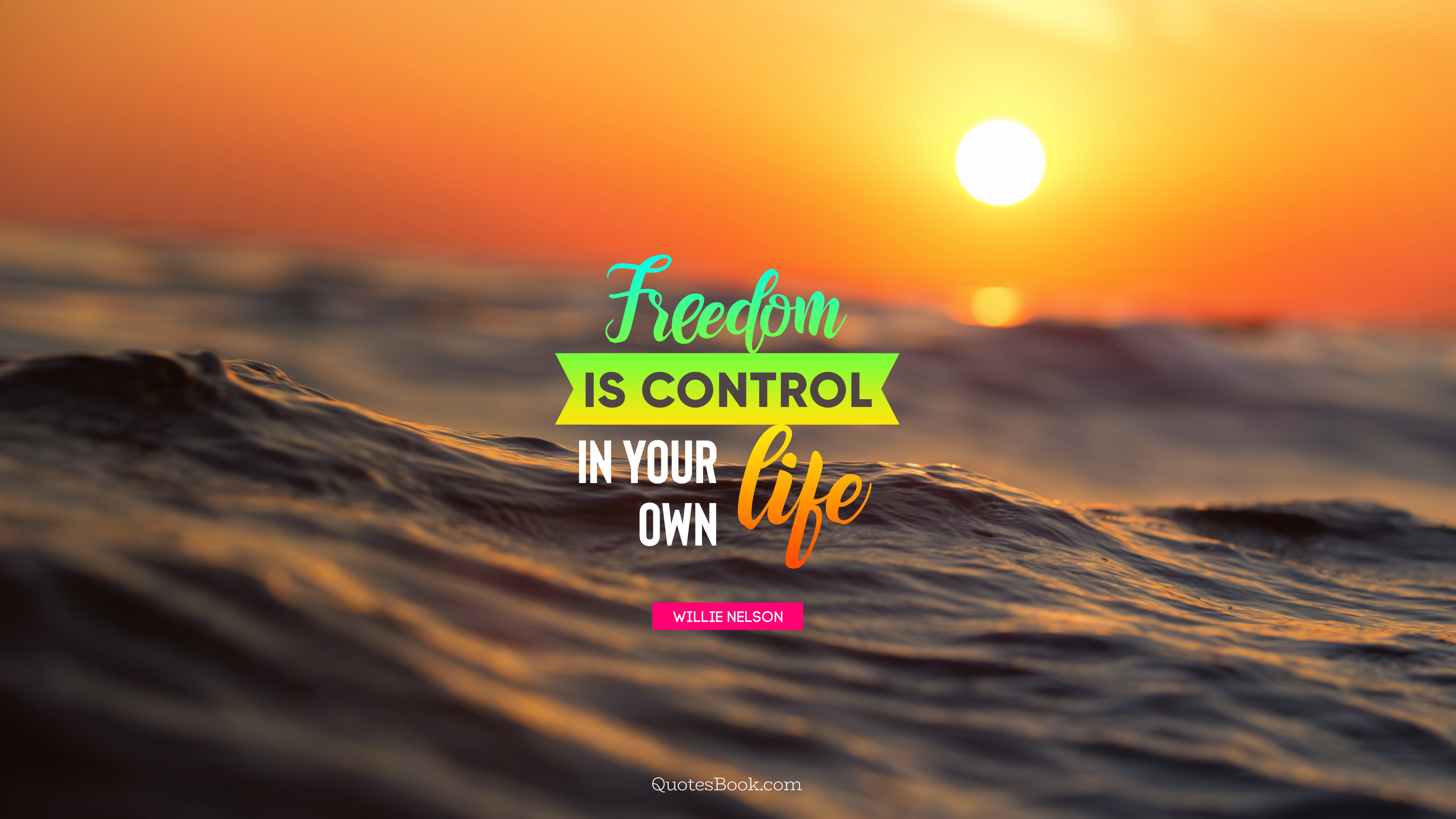 Freedom is control in your own life. - Quote by Willie Nelson - QuotesBook