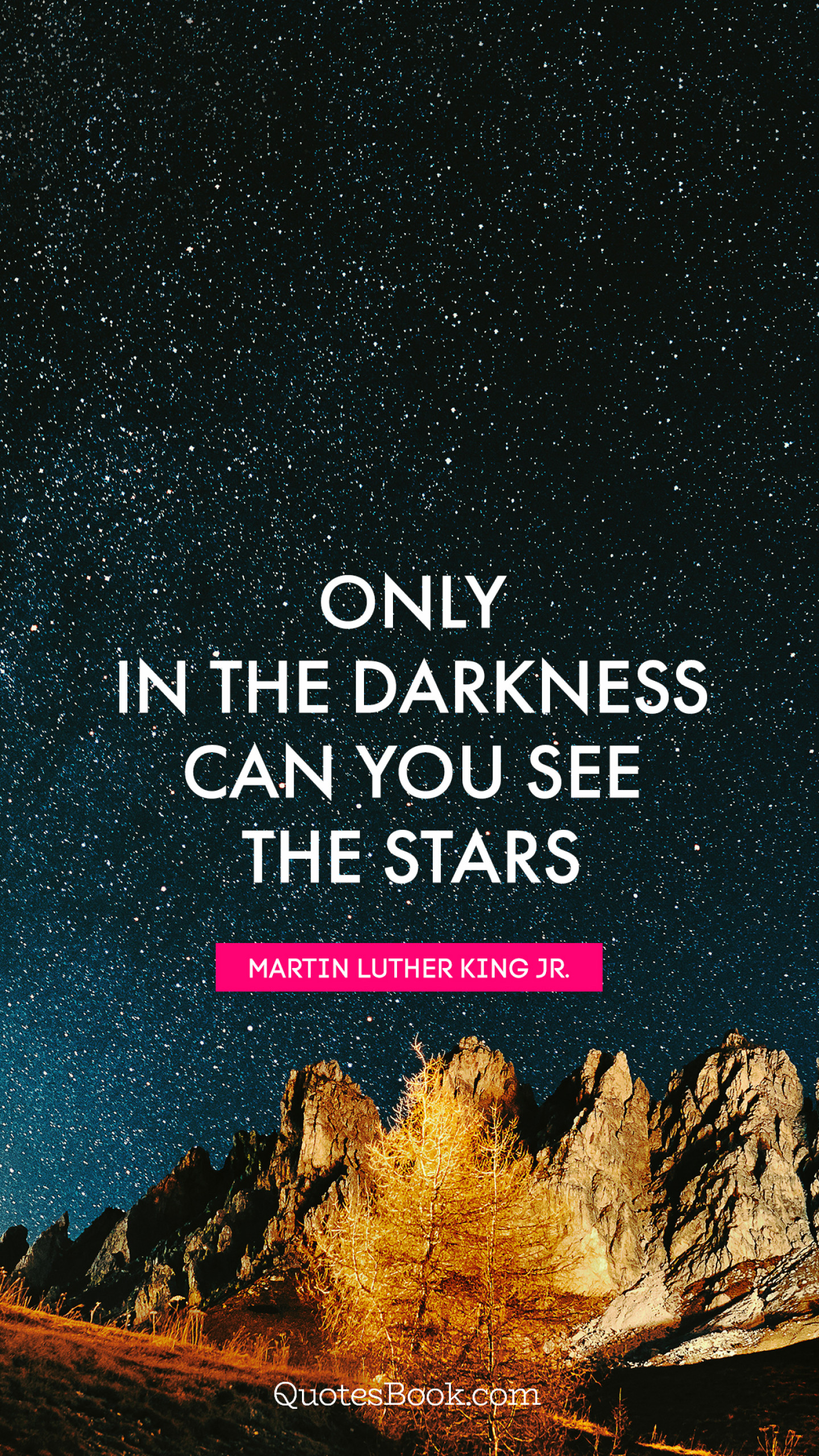 Only in the darkness can you see the stars. - Quote by Martin Luther ...