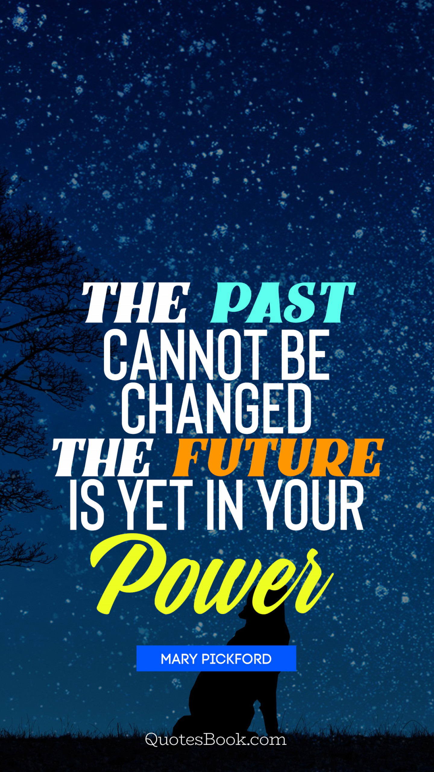 The past cannot be changed, the future is yet in your power. - Quote by ...