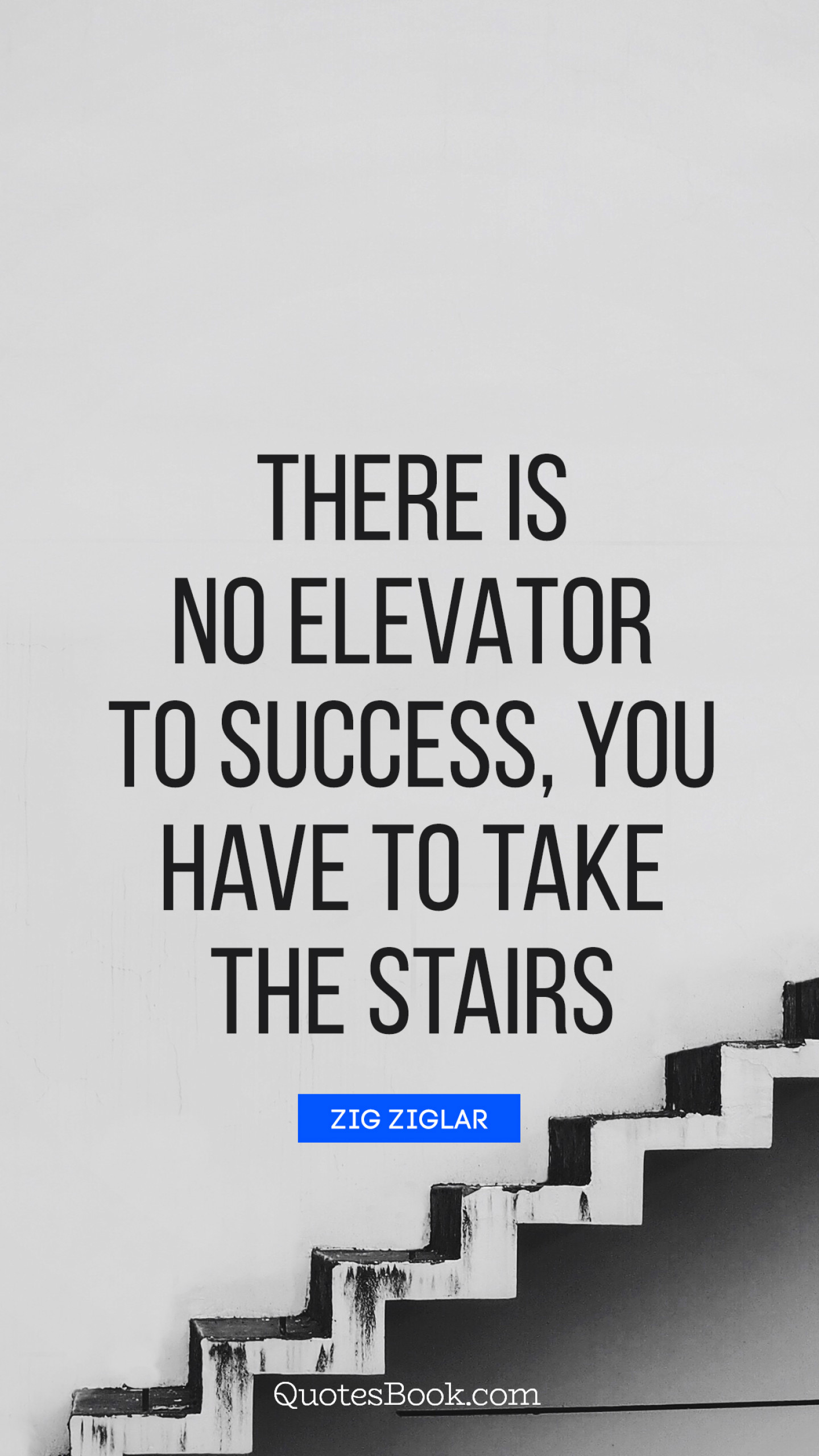 There Is No Elevator To Success You Have To Take The Stairs Quote By Zig Ziglar Quotesbook