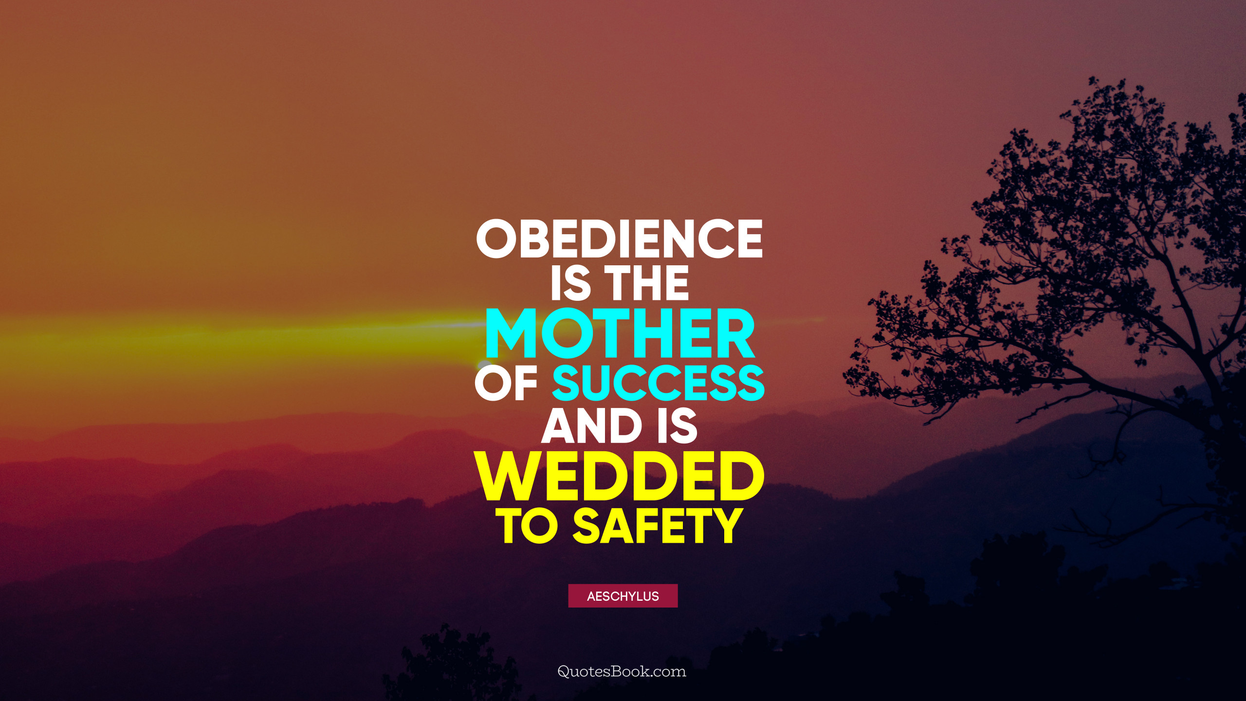 Obedience is the mother of success and is wedded to safety. - Quote by